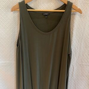 Express Olive Green Open Shoulder Long Sleeve Dress. XS.